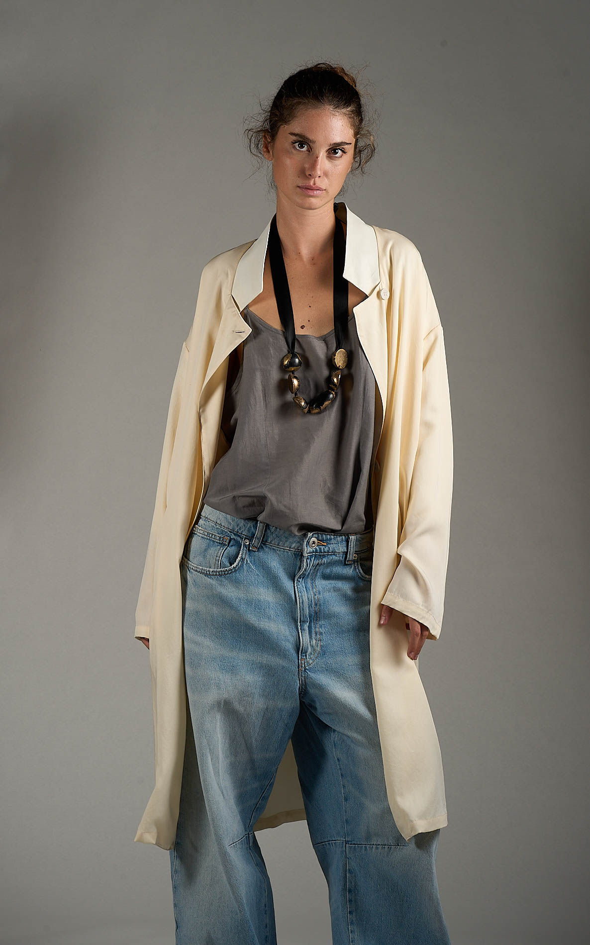 DANIELE BASTA LEATHER AND SILVER JACKET